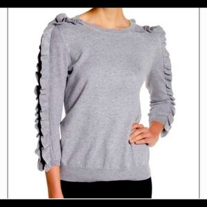 Anthropologie Philosophy Grey Crew Neck Sweater